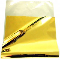 golden paper used in packaging for wrapping