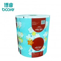 Printed PET/PE plastic film,PET/AL/PE packaging film for wet wipes in roll